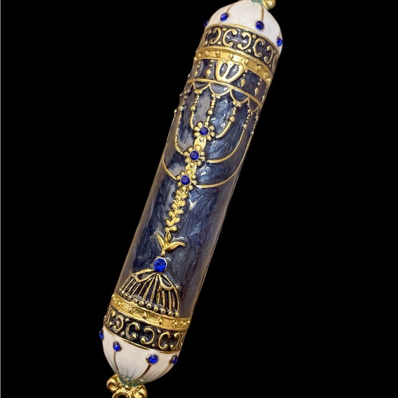 Blue & Gold Mezuzah NWT - Picture 4 of 5